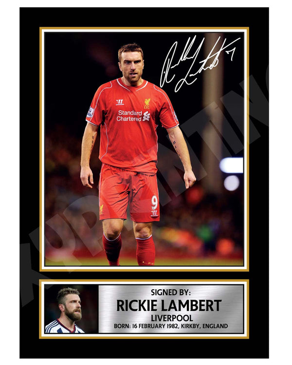 RICKIE LAMBERT 1 Football Player Printed Signature Print