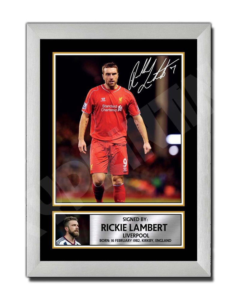 RICKIE LAMBERT 1 Limited Edition Football Player Signed Print - Football
