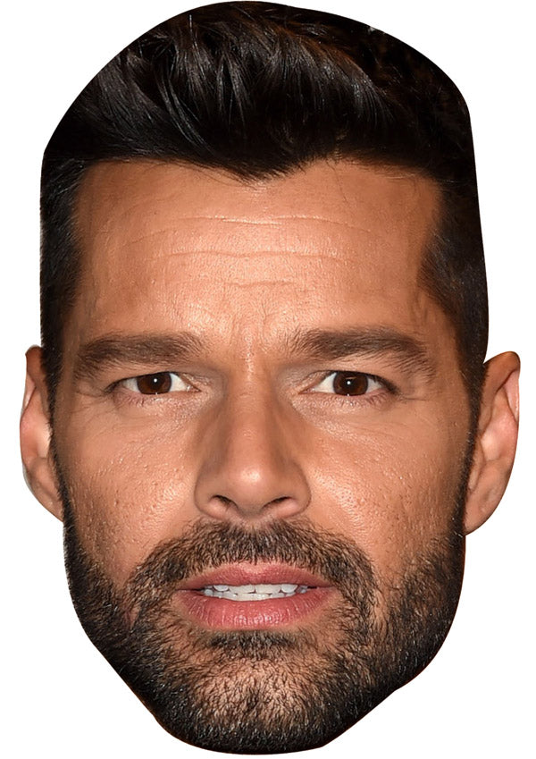 RICKY MARTIN JB - Music Star Fancy Dress Cardboard Celebrity Party Face Mask