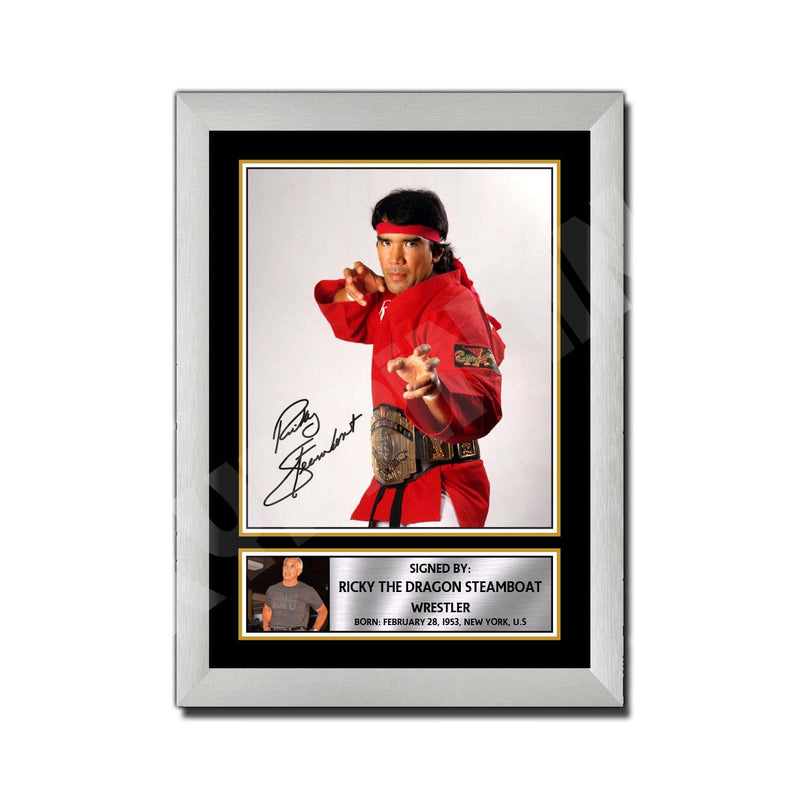 RICKY THE DRAGON STEAMBOAT 2 Limited Edition MMA Wrestler Signed Print - MMA Wrestling