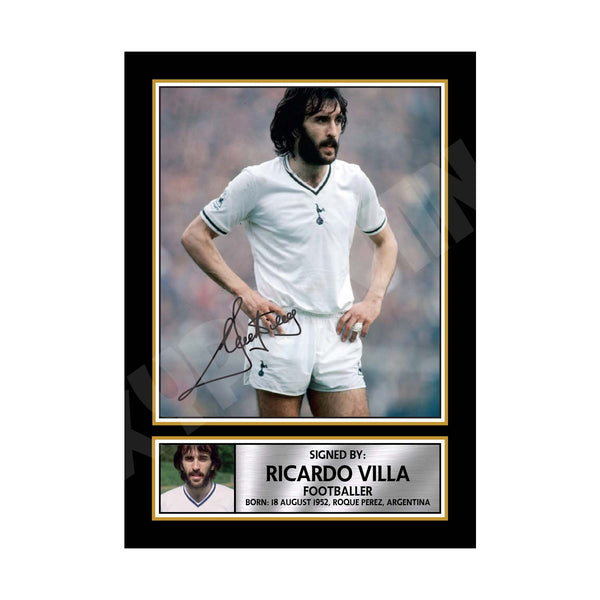 RICKY VILLA Football Player Printed Signature Print