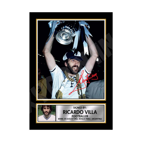 RICKY VILLA 2 Football Player Printed Signature Print
