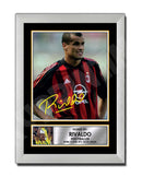 RIVALDO 2 Limited Edition Football Player Signed Print - Football