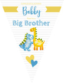 RM112 BIG BROTHER Bunting B Personalised Custom Bunting Premium Party Decorations  (Standard Bunting (14.8cm X 21cm))