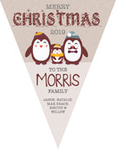 RM115 Family Christmas Bunting A Personalised Custom Bunting Premium Party Decorations  (Standard Bunting (14.8cm X 21cm))