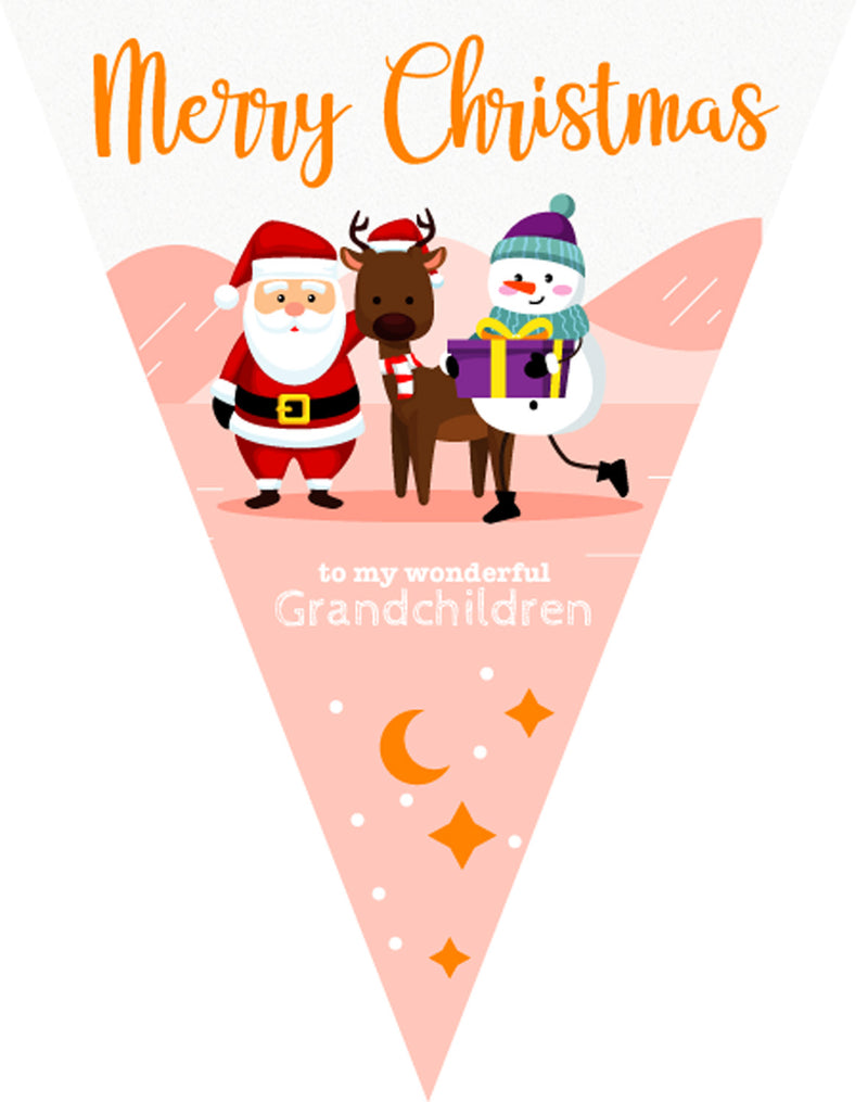 RM118 Family Christmas Bunting D Personalised Custom Bunting Premium Party Decorations  (Standard Bunting (14.8cm X 21cm))