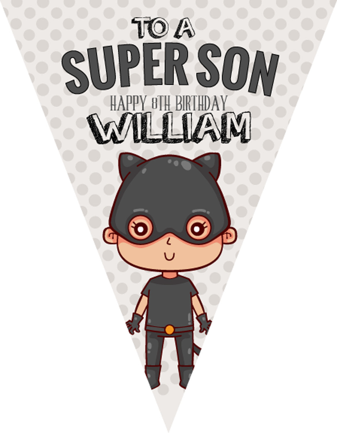 RM120 Super Hero Birthday Bunting B Personalised Custom Bunting Premium Party Decorations  (Standard Bunting (14.8cm X 21cm)) – RM120 Super Hero Birthday Bunting B Personalised Custom Bunting