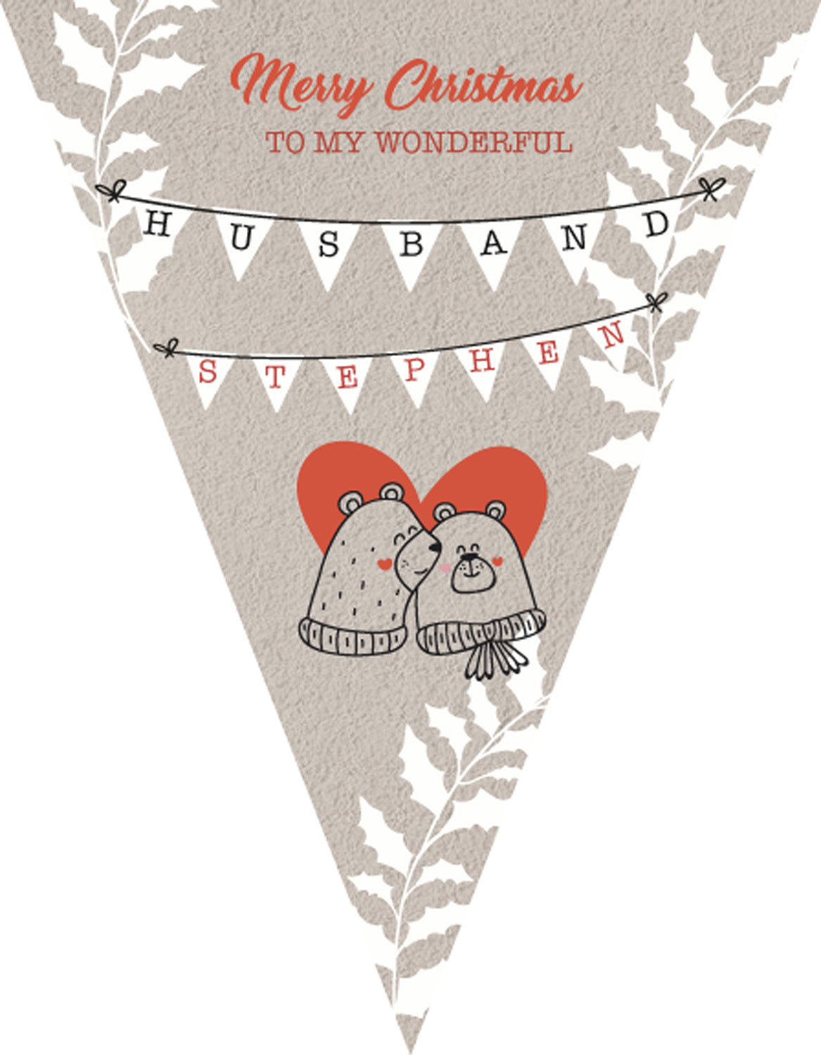 RM132 Christmas Husband Bunting A Personalised Custom Bunting Premium Party Decorations  (Standard Bunting (14.8cm X 21cm)) – RM132 Christmas Husband Bunting A Personalised Custom Bunting