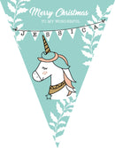 RM137 Christmas By Name Bunting B Personalised Custom Bunting Premium Party Decorations  (Standard Bunting (14.8cm X 21cm))