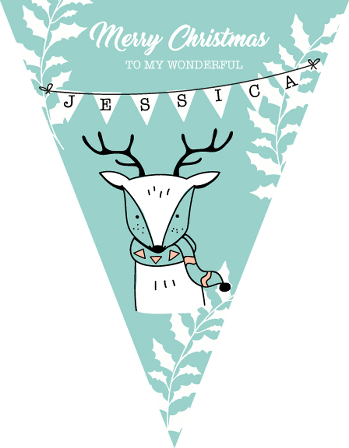 RM138 Christmas By Name Bunting C Personalised Custom Bunting Premium Party Decorations  (Standard Bunting (14.8cm X 21cm)) – RM138 Christmas By Name Bunting C Personalised Custom Bunting