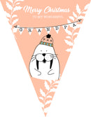 RM139 Christmas By Name Bunting D Personalised Custom Bunting Premium Party Decorations  (Standard Bunting (14.8cm X 21cm))