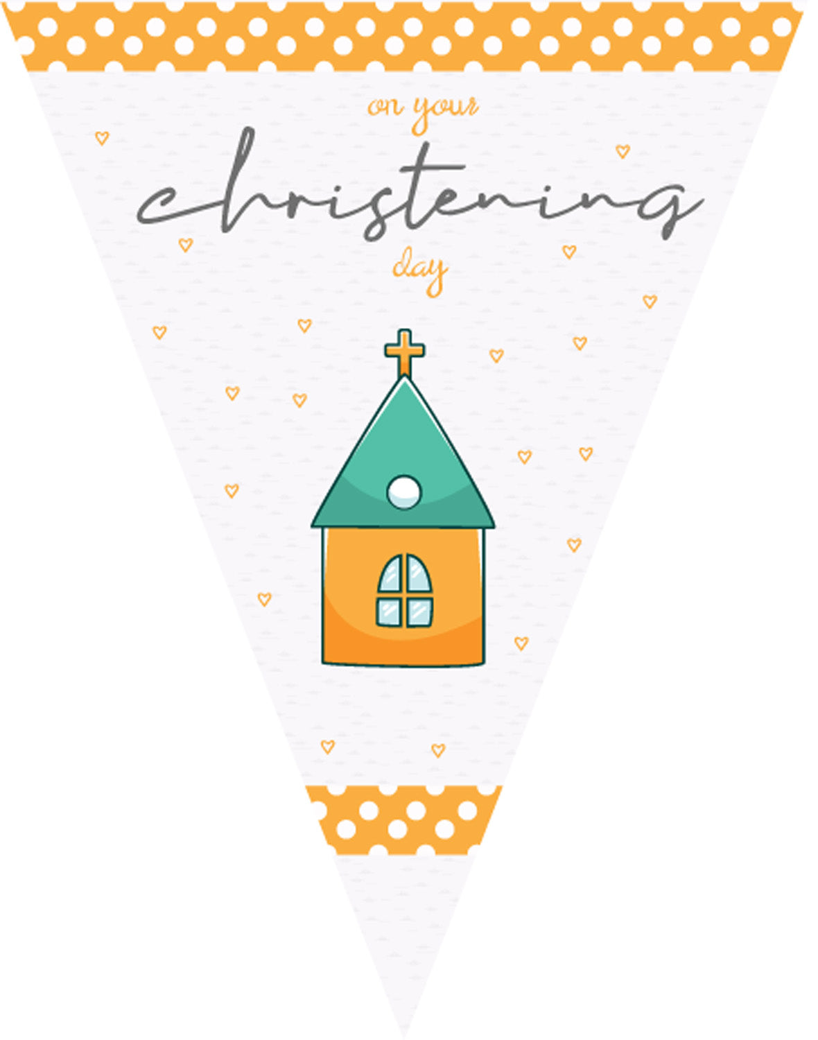 RM147 Christening Bunting B Personalised Custom Bunting Premium Party Decorations  (Standard Bunting (14.8cm X 21cm)) – RM147 Christening Bunting B Personalised Custom Bunting