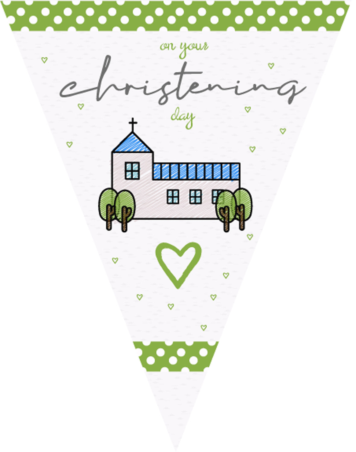 RM148 Christening Bunting C Personalised Custom Bunting Premium Party Decorations  (Standard Bunting (14.8cm X 21cm)) – RM148 Christening Bunting C Personalised Custom Bunting