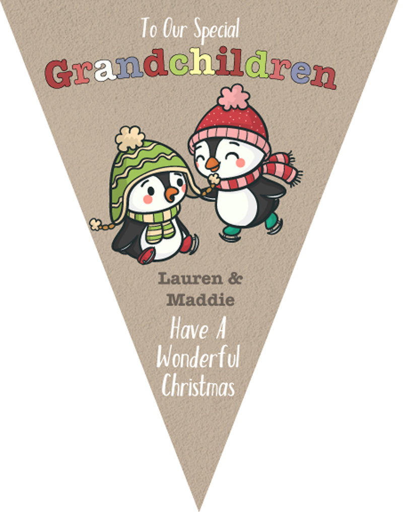 RM153 Grand Children Christmas Bunting B Personalised Custom Bunting Premium Party Decorations  (Standard Bunting (14.8cm X 21cm))