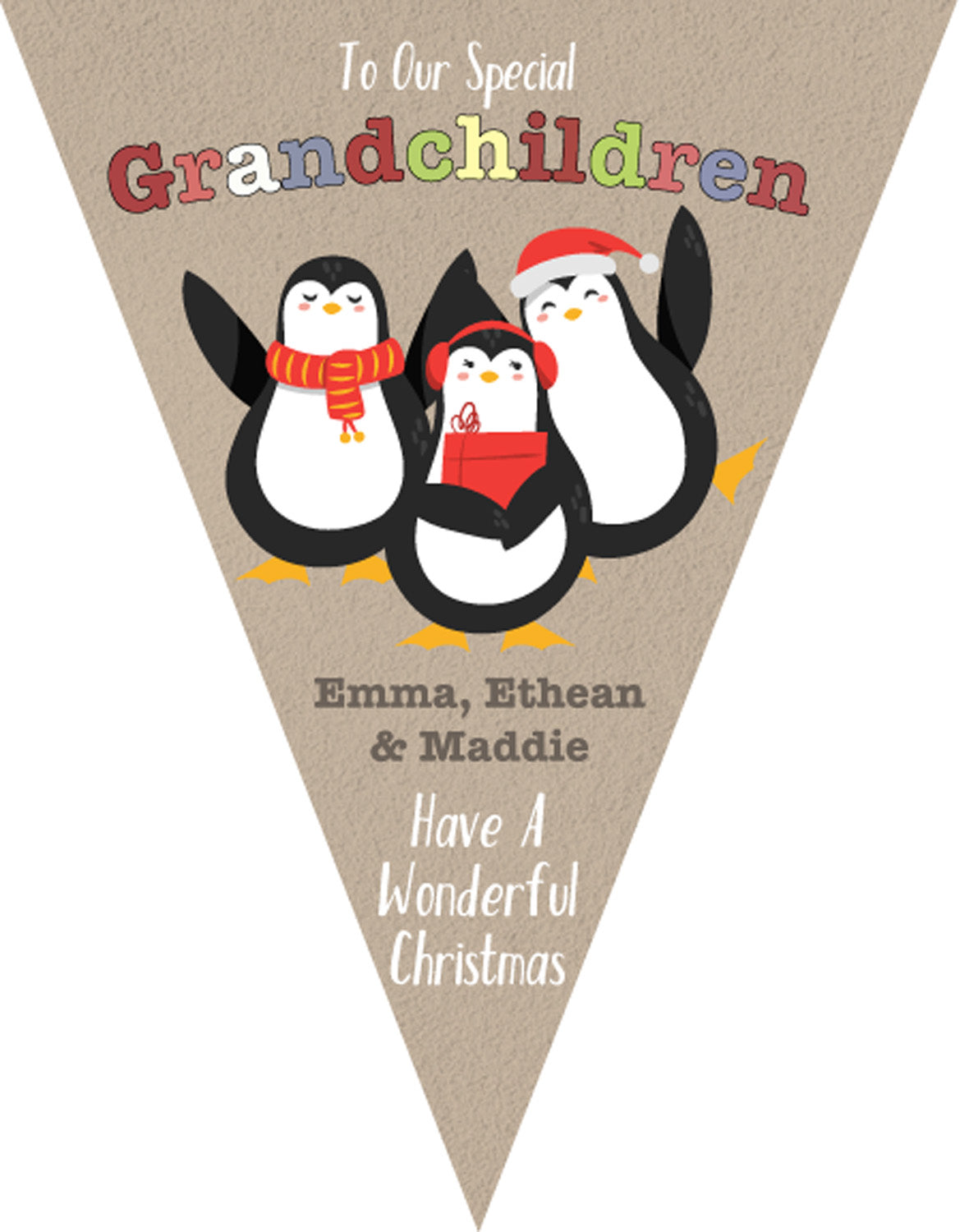 RM154 Grand Children Christmas Bunting C Personalised Custom Bunting Premium Party Decorations  (Standard Bunting (14.8cm X 21cm)) – RM154 Grand Children Christmas Bunting C Personalised Custom Bunting