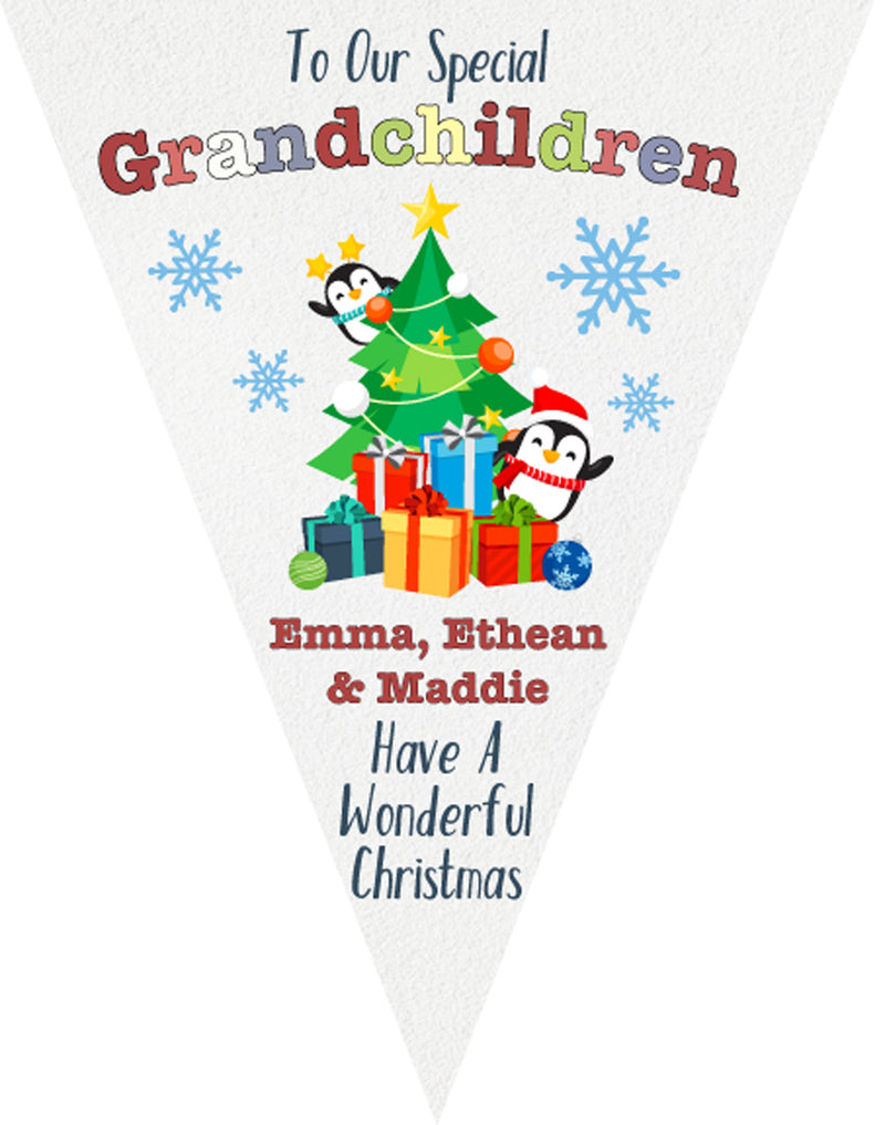 RM155 Grand Children Christmas Bunting D Personalised Custom Bunting Premium Party Decorations  (Standard Bunting (14.8cm X 21cm))