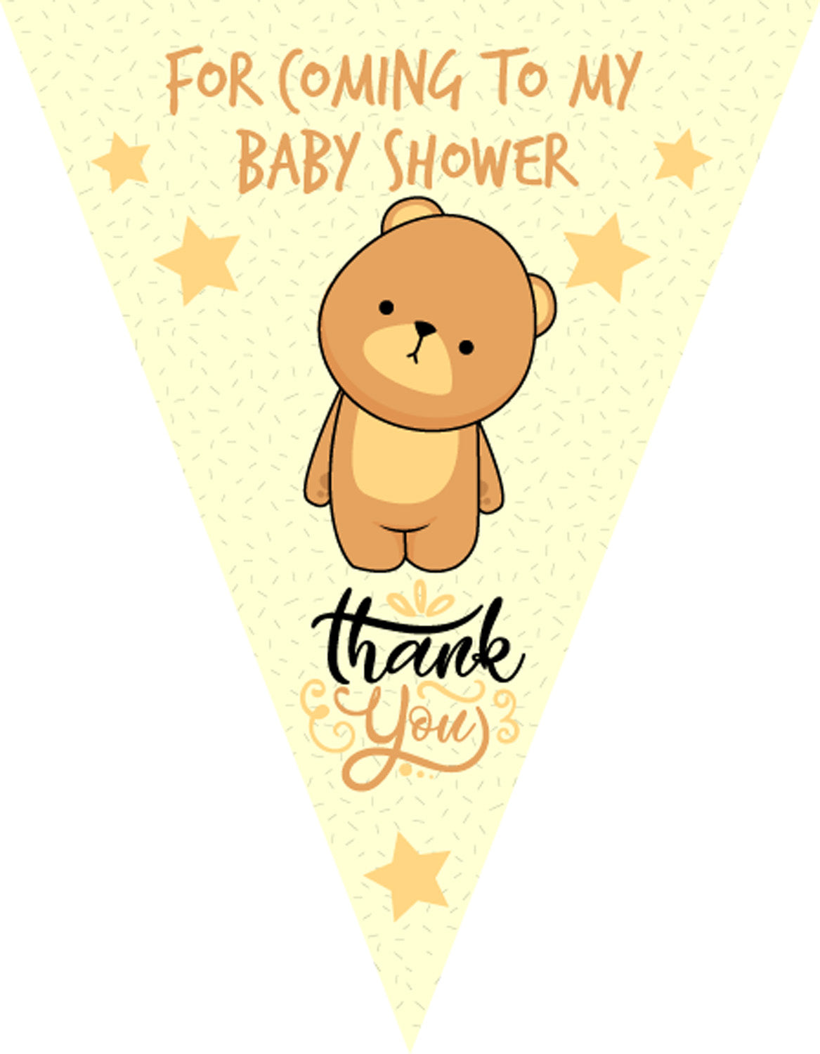 RM162 Thankyou Baby Shower Bunting B Personalised Custom Bunting Premium Party Decorations  (Standard Bunting (14.8cm X 21cm)) – RM162 Thankyou Baby Shower Bunting B Personalised Custom Bunting