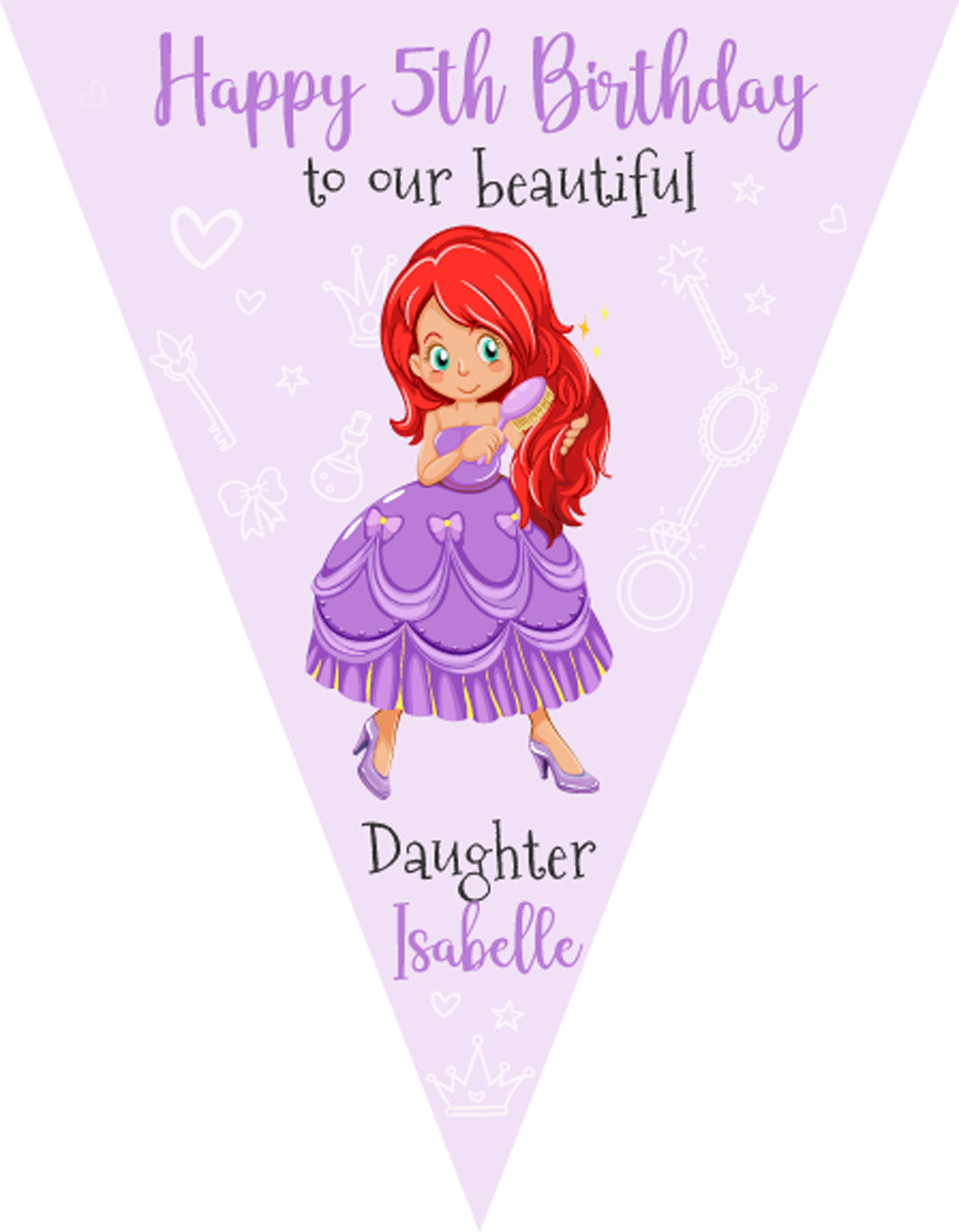 RM169 Fairy Birthday Bunting E Personalised Custom Bunting Premium Party Decorations  (Standard Bunting (14.8cm X 21cm)) – RM169 Fairy Birthday Bunting E Personalised Custom Bunting