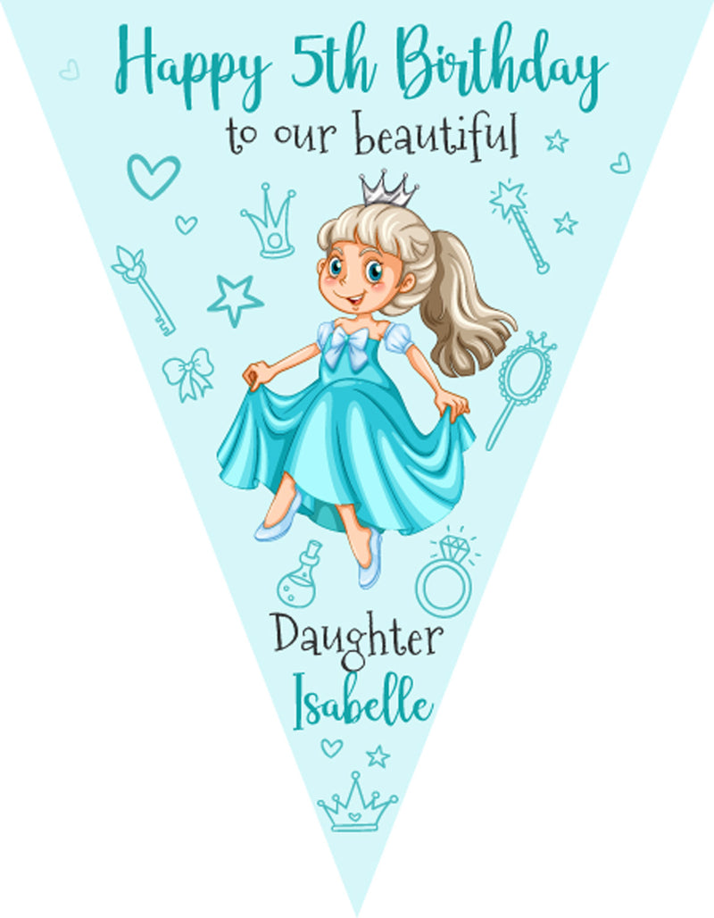 RM170 Fairy Birthday Bunting F Personalised Custom Bunting Premium Party Decorations  (Standard Bunting (14.8cm X 21cm))