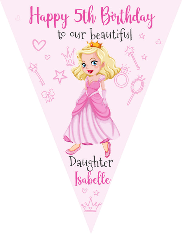 RM173 Fairy Birthday Bunting I Personalised Custom Bunting Premium Party Decorations  (Standard Bunting (14.8cm X 21cm))