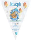RM192 Bear With Num Birthday F Bunting Premium Party Decorations  (Standard Bunting (14.8cm X 21cm))
