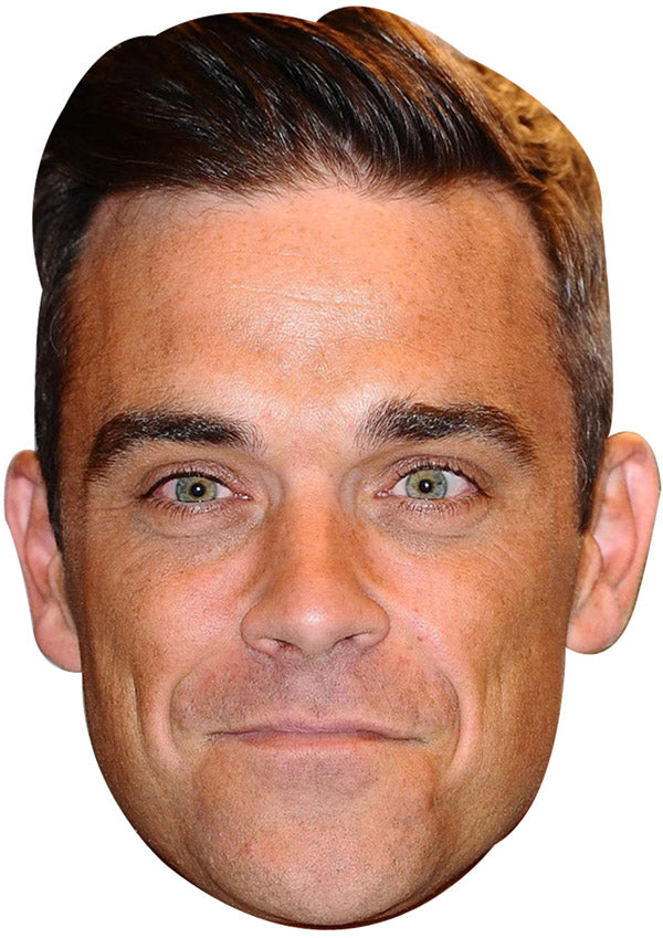 ROBBIE WILLIAMS 01 JB - Music Star Fancy Dress Cardboard Celebrity Party Face Mask