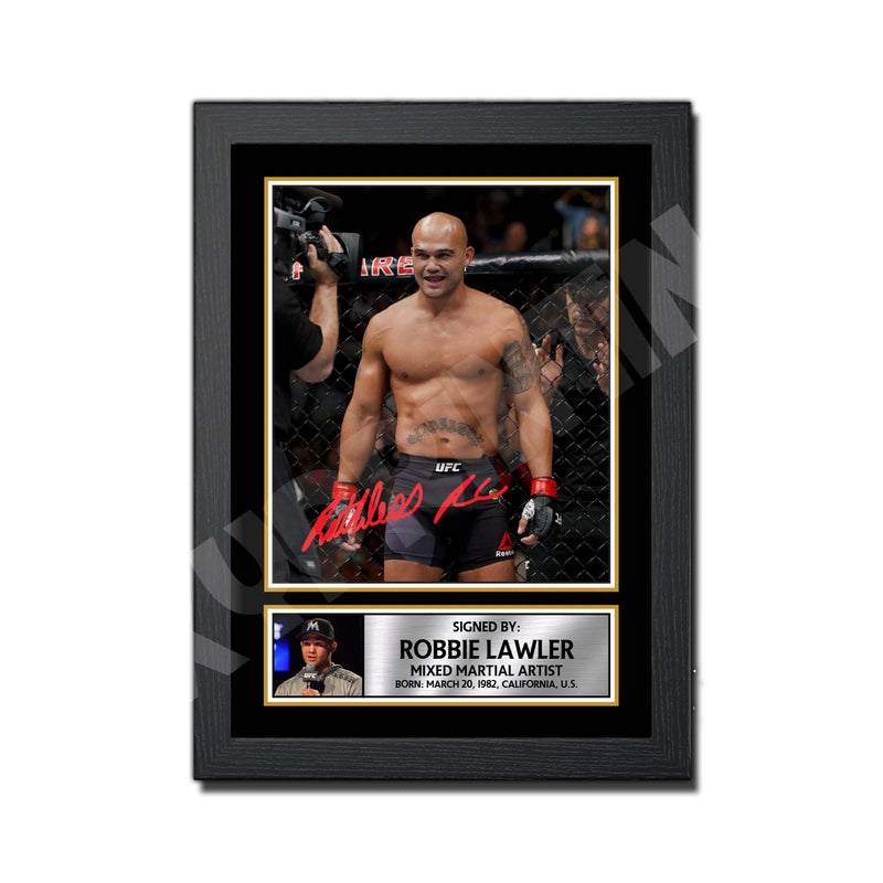 ROBBIE LAWLER Limited Edition MMA Wrestler Signed Print - MMA Wrestling