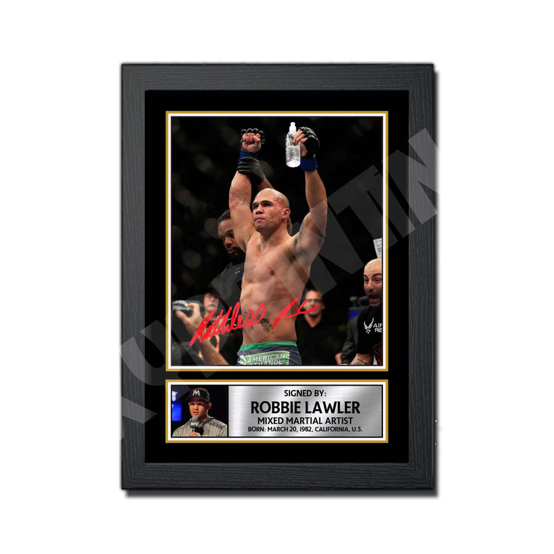 ROBBIE LAWLER 2 Limited Edition MMA Wrestler Signed Print - MMA Wrestling