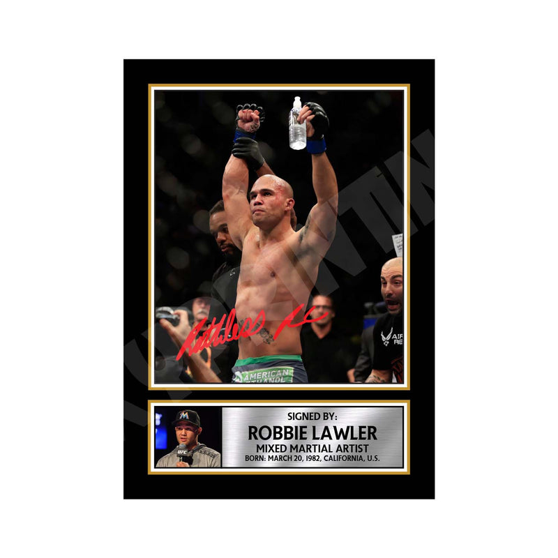 ROBBIE LAWLER 2 Limited Edition MMA Wrestler Signed Print - MMA Wrestling