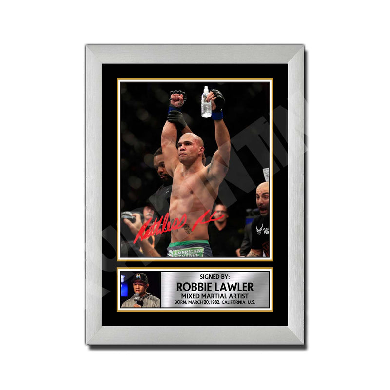 ROBBIE LAWLER 2 Limited Edition MMA Wrestler Signed Print - MMA Wrestling