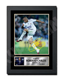 ROBERTO CARLOS Limited Edition Football Player Signed Print - Football