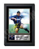 ROBERTO CARLOS 2 Limited Edition Football Player Signed Print - Football
