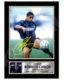 ROBERTO CARLOS 2 Limited Edition Football Player Signed Print - Football