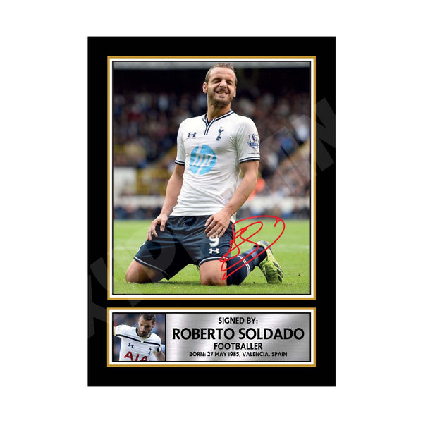 ROBERTO SOLDADO 2 Football Player Printed Signature Print
