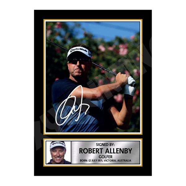ROBERT ALLENBY Golfer Printed Signature Print