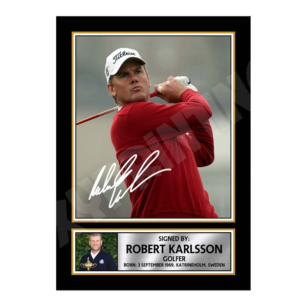 ROBERT KARLSSON Golfer Printed Signature Print