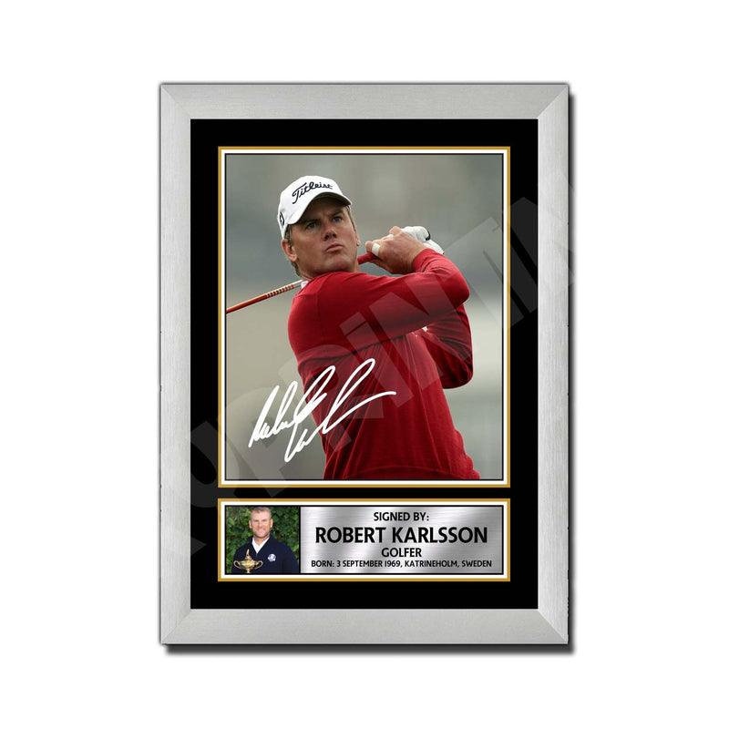 ROBERT KARLSSON Limited Edition Golfer Signed Print - Golf