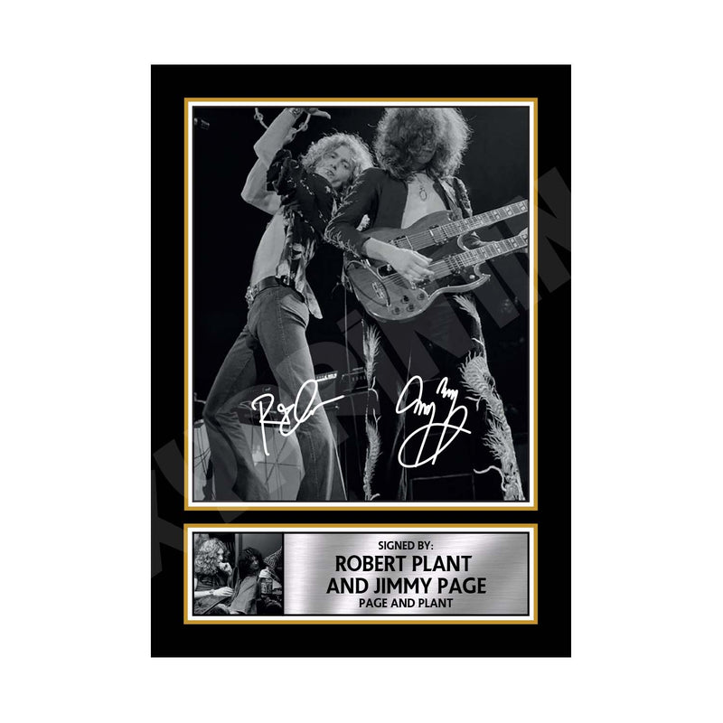 ROBERT PLANT _ JIMMY PAGE 2 Limited Edition Music Signed Print