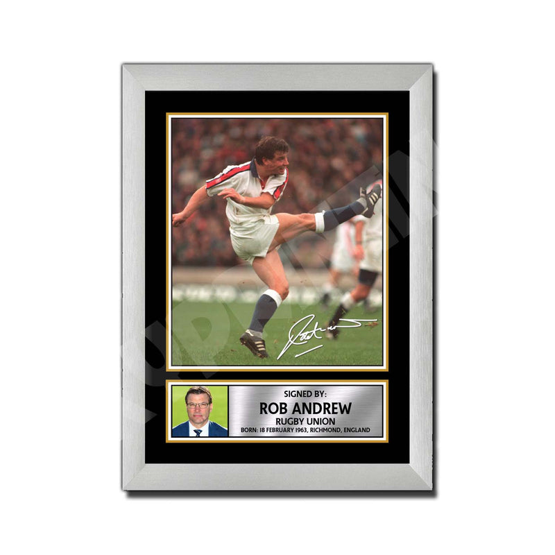 ROB ANDREW 2 Limited Edition Rugby Player Signed Print - Rugby