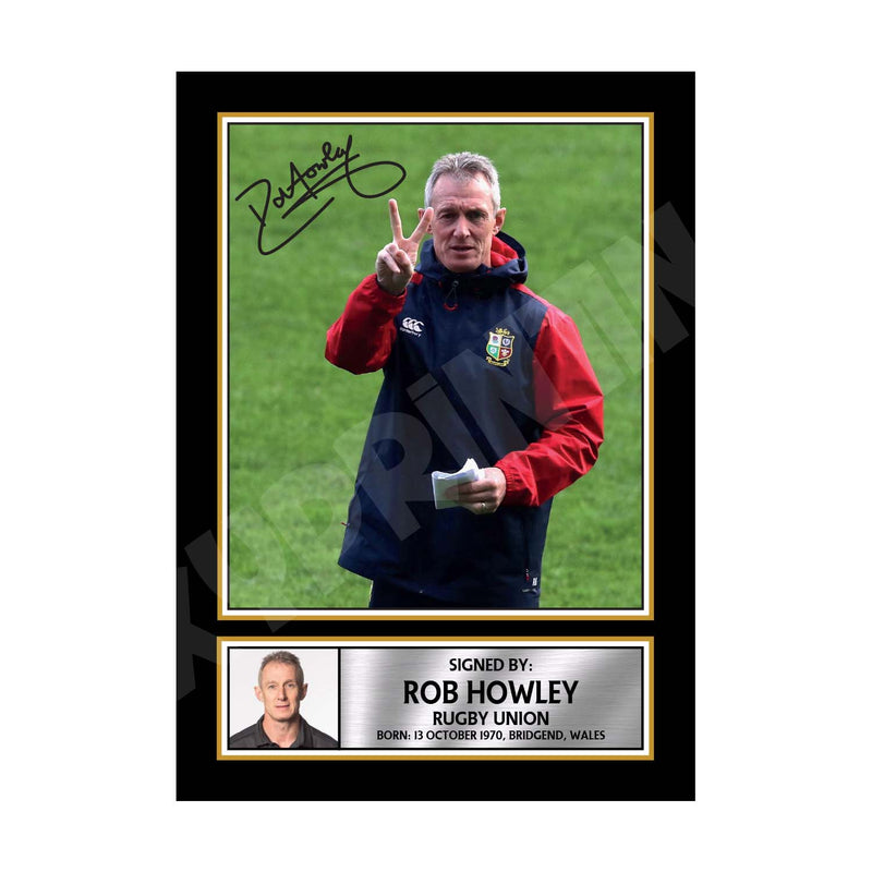 ROB HOWLEY 1 Limited Edition Rugby Player Signed Print - Rugby
