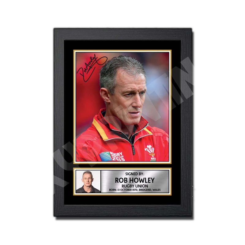 ROB HOWLEY 2 Limited Edition Rugby Player Signed Print - Rugby