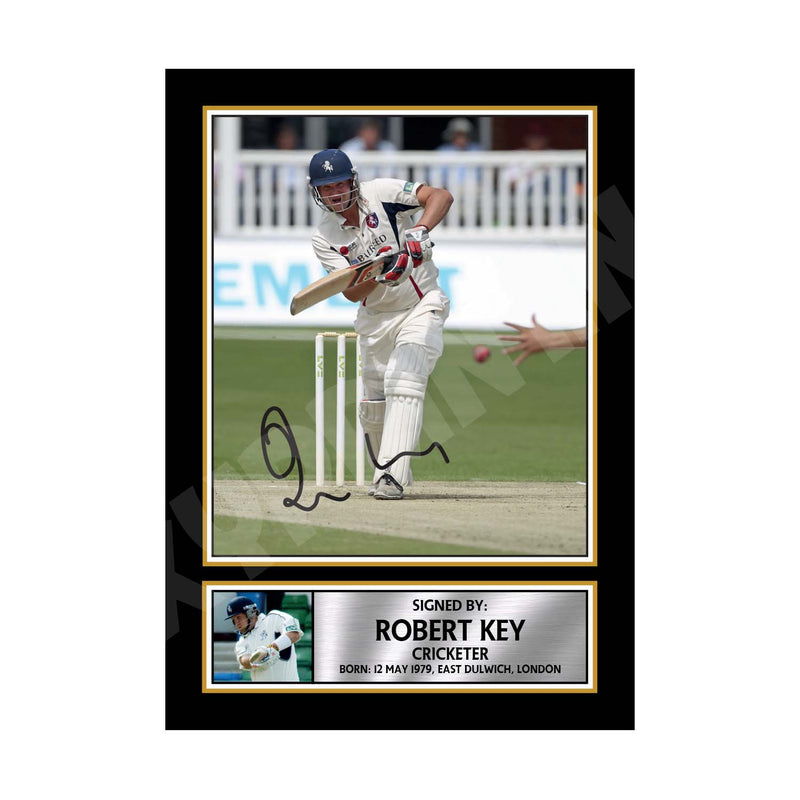 ROB KEY KENT 2 Limited Edition Cricketer Signed Print - Cricket Player
