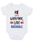 Me and My Godfather Love ROCHDALE Personalised FOOTBALL TEAM Baby Grow