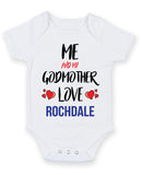 Me and My Godmother Love ROCHDALE Personalised FOOTBALL TEAM Baby Grow