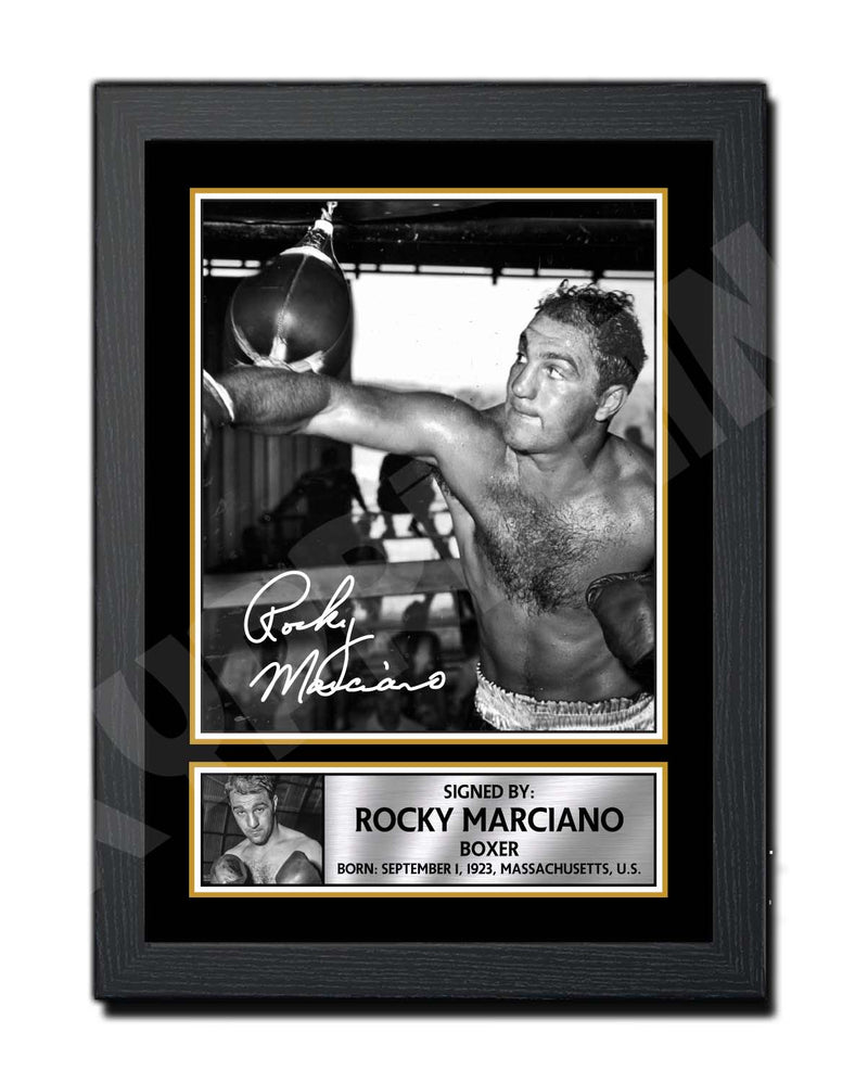 ROCKY MARCIANO Limited Edition Boxer Signed Print - Boxing