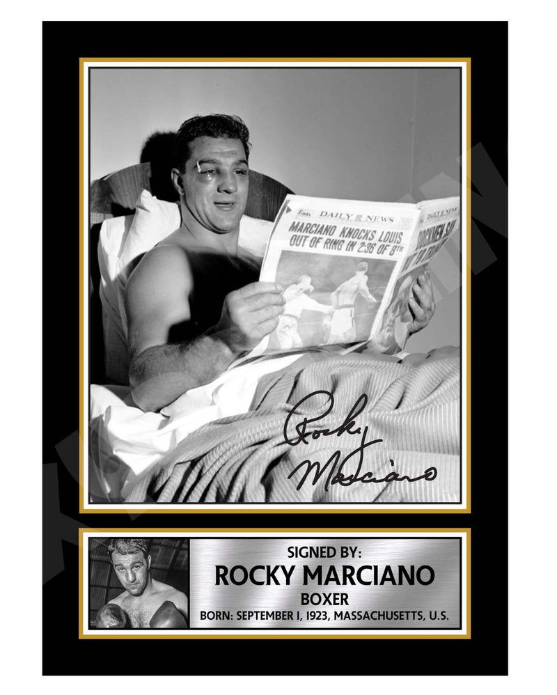 ROCKY MARCIANO 2 Limited Edition Boxer Signed Print - Boxing