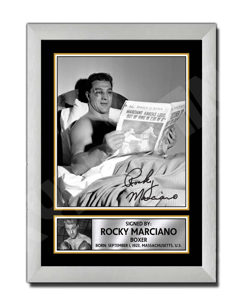 ROCKY MARCIANO 2 Limited Edition Boxer Signed Print - Boxing