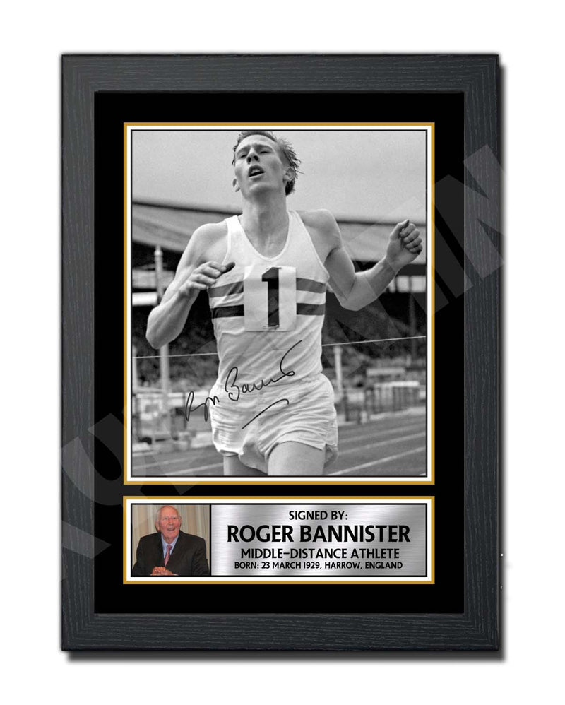 ROGER BANNISTER 2 Limited Edition Athletics Signed Print - Athletic