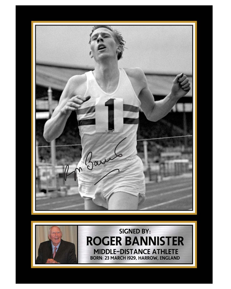 ROGER BANNISTER 2 Limited Edition Athletics Signed Print - Athletic