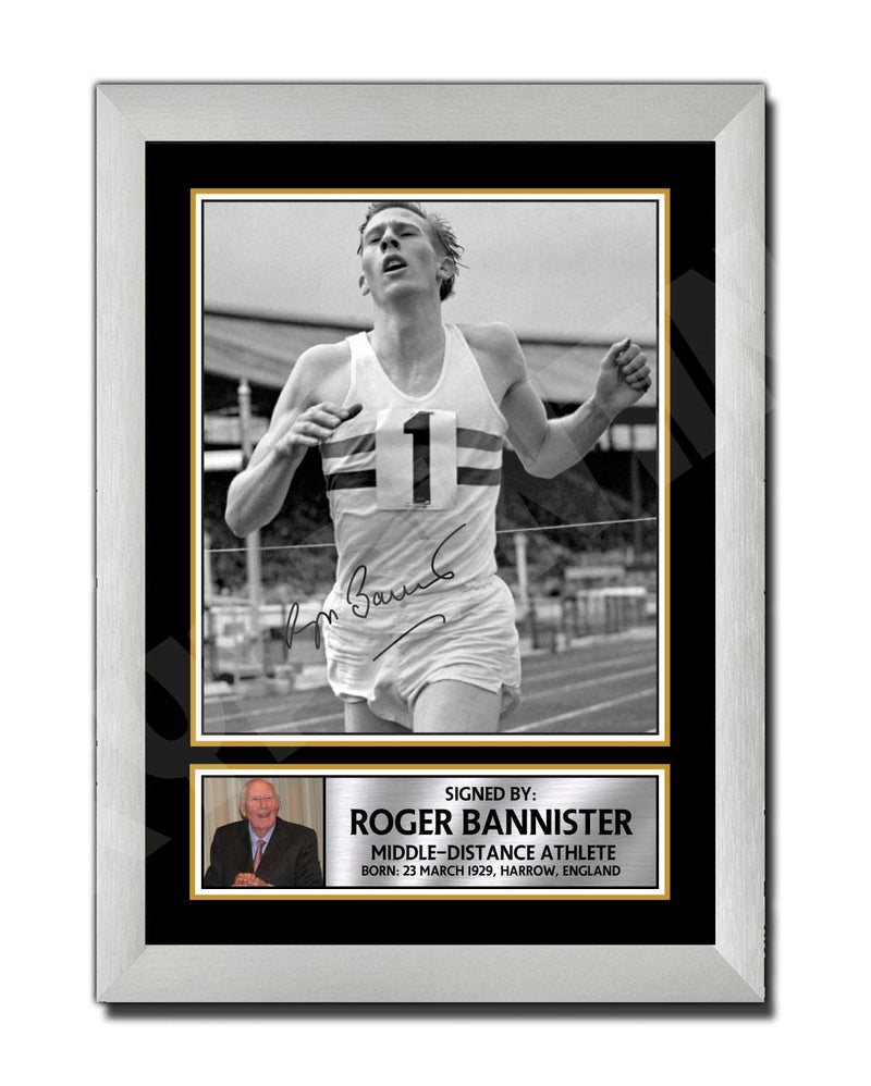 ROGER BANNISTER 2 Limited Edition Athletics Signed Print - Athletic